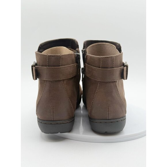 B.O.C. Blanche Size 8 Womens Brown Ankle‎ Boots Zip side - Vegan leather - Picture 4 of 8